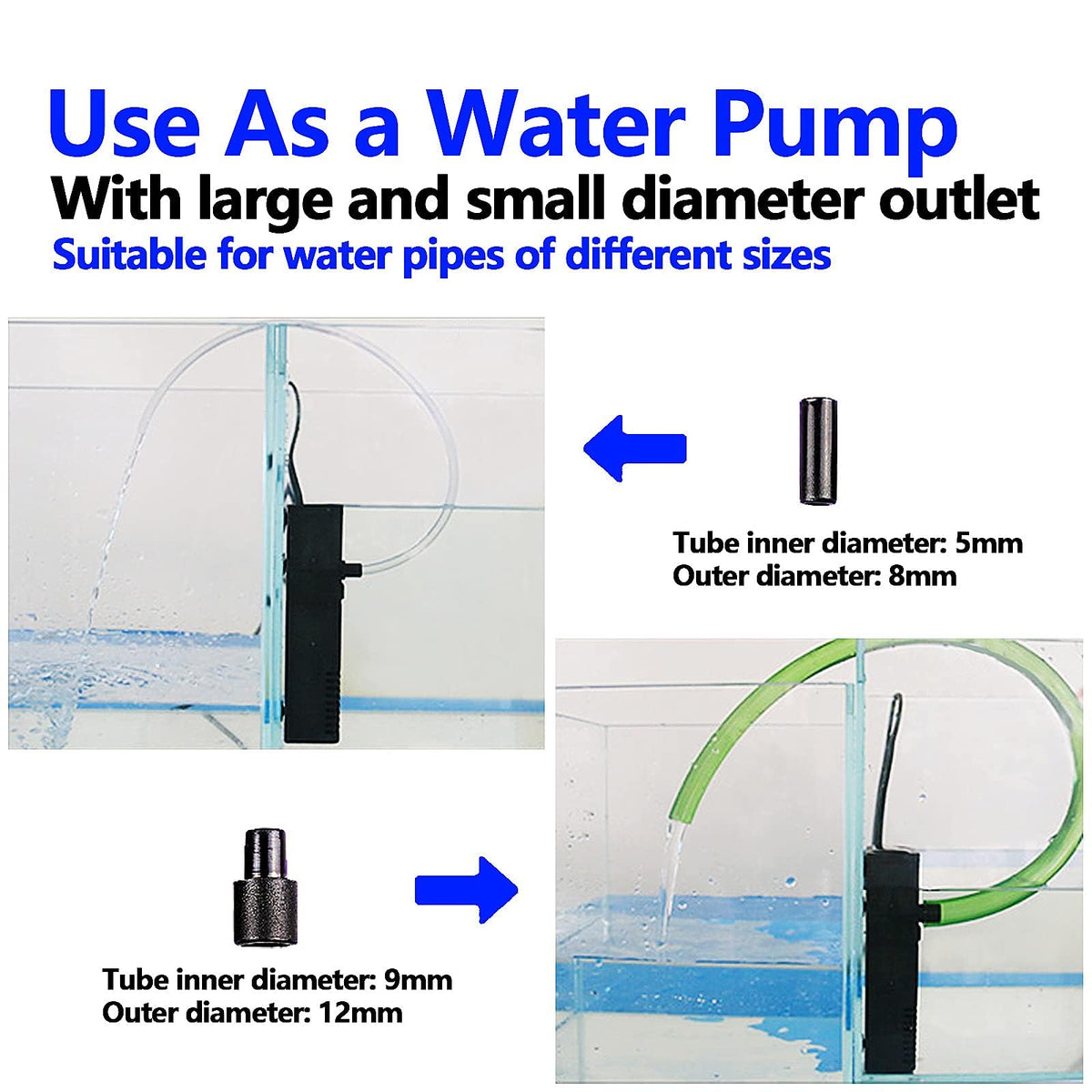 79 GPH Aquarium Filter Silent 4-in-1 Internal Filter for 2–15 Gallon Betta, Shrimp & Turtle Tanks