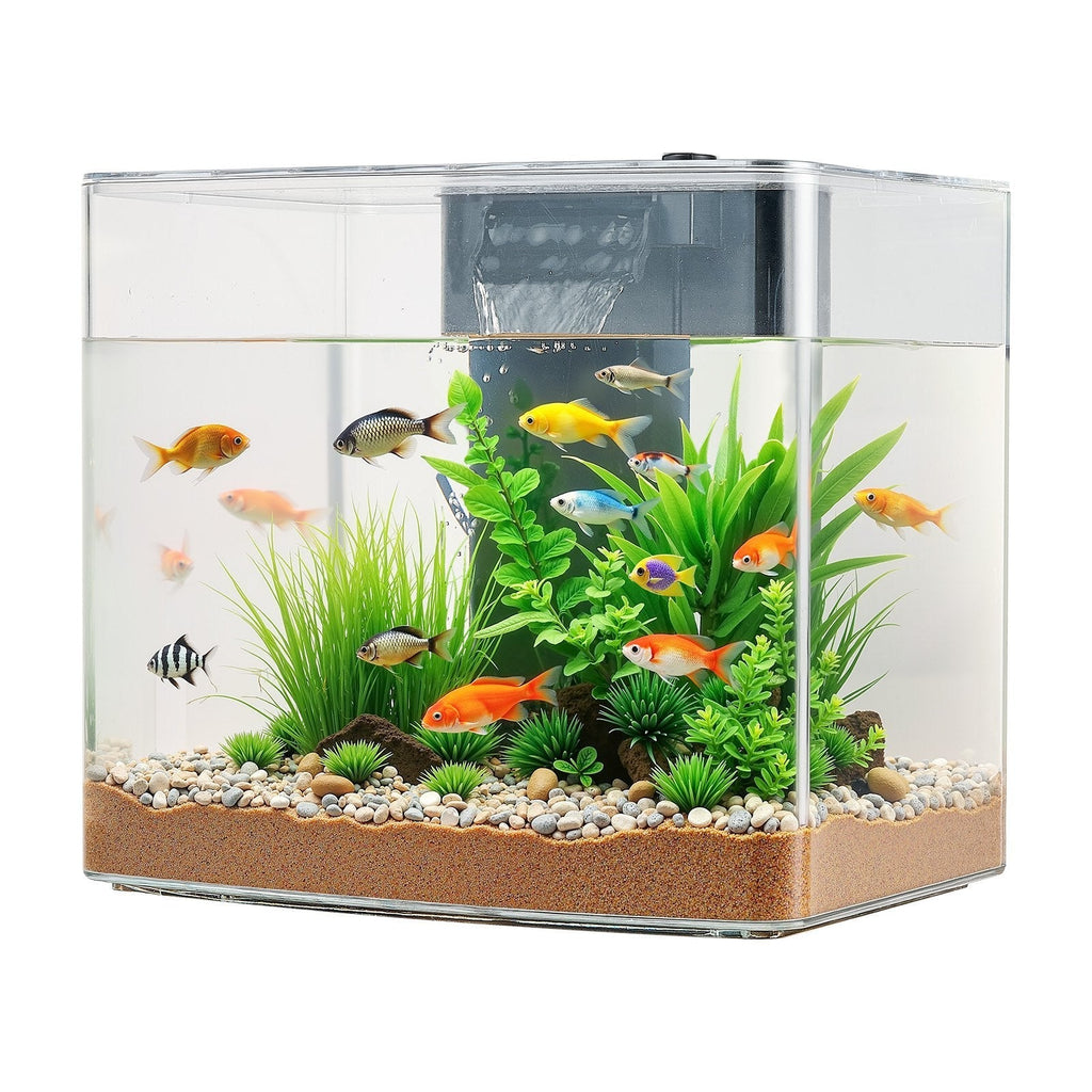 Smart Arch Gallon Aquarium Clear GPPS Fish Tank with LED Lighting & Self-Cleaning