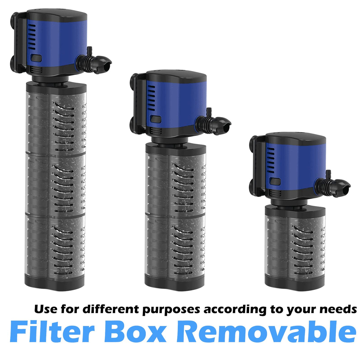 400 GPH Aquarium Filter Pump Submersible Wave Maker for 75–200 Gallon Fish Tanks & Ponds